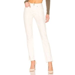 Re/Done Originals High Rise Straight in Off White